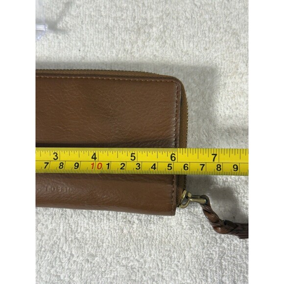 Fossil Caroline RFID Slim Bifold Brown Leather Wallet Sz 6X4x1 - Picture 9 of 11